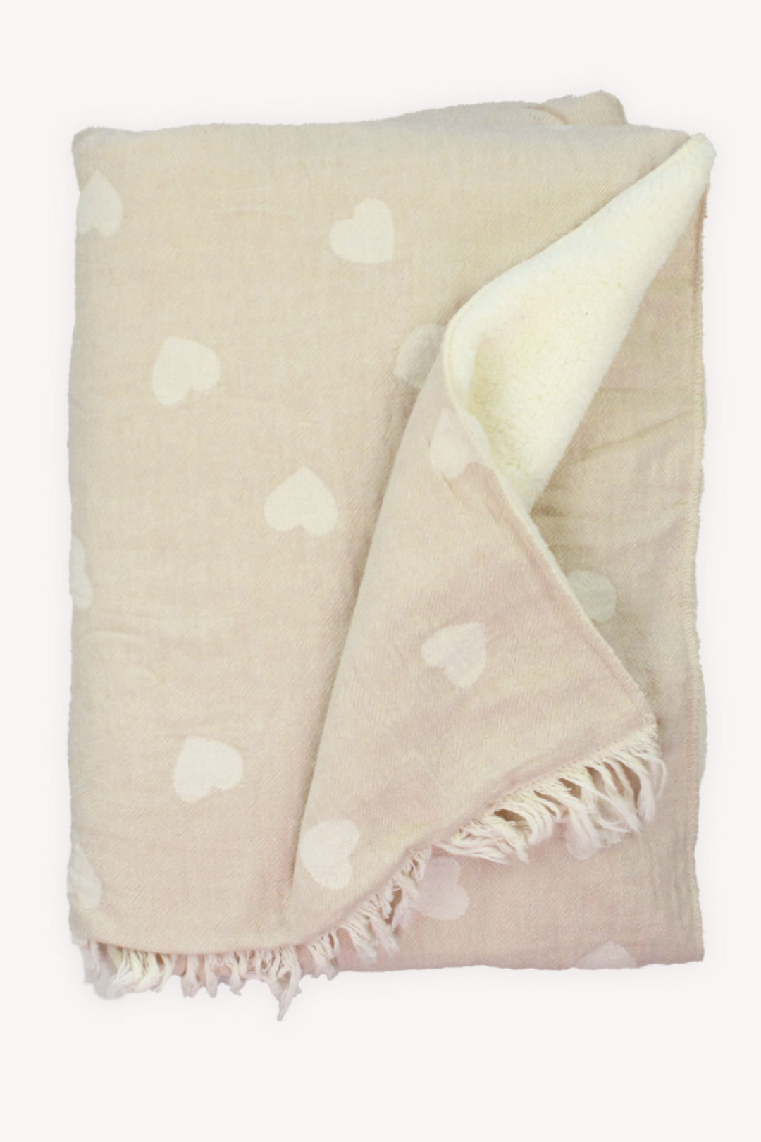 Jeté - Coeurs - Pokoloko Pokoloko Beige 