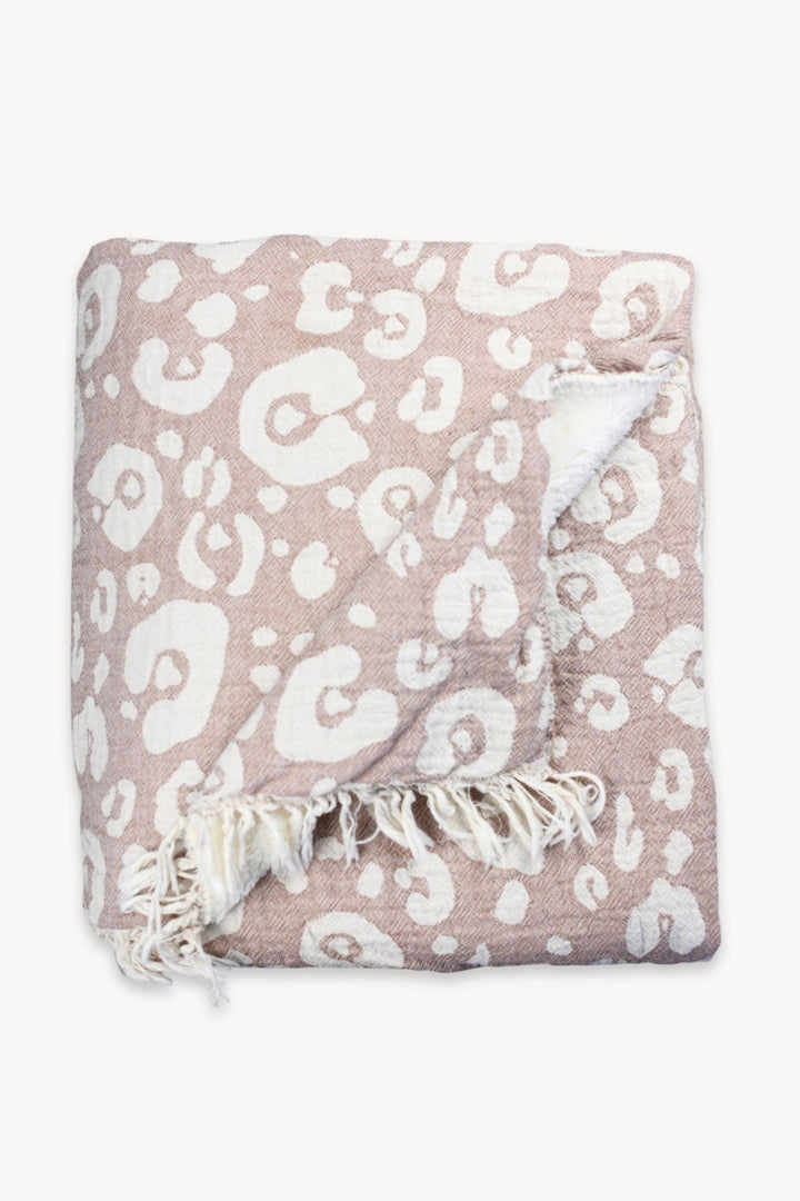 Jeté Java - Léopard rose - Pokoloko Pokoloko 