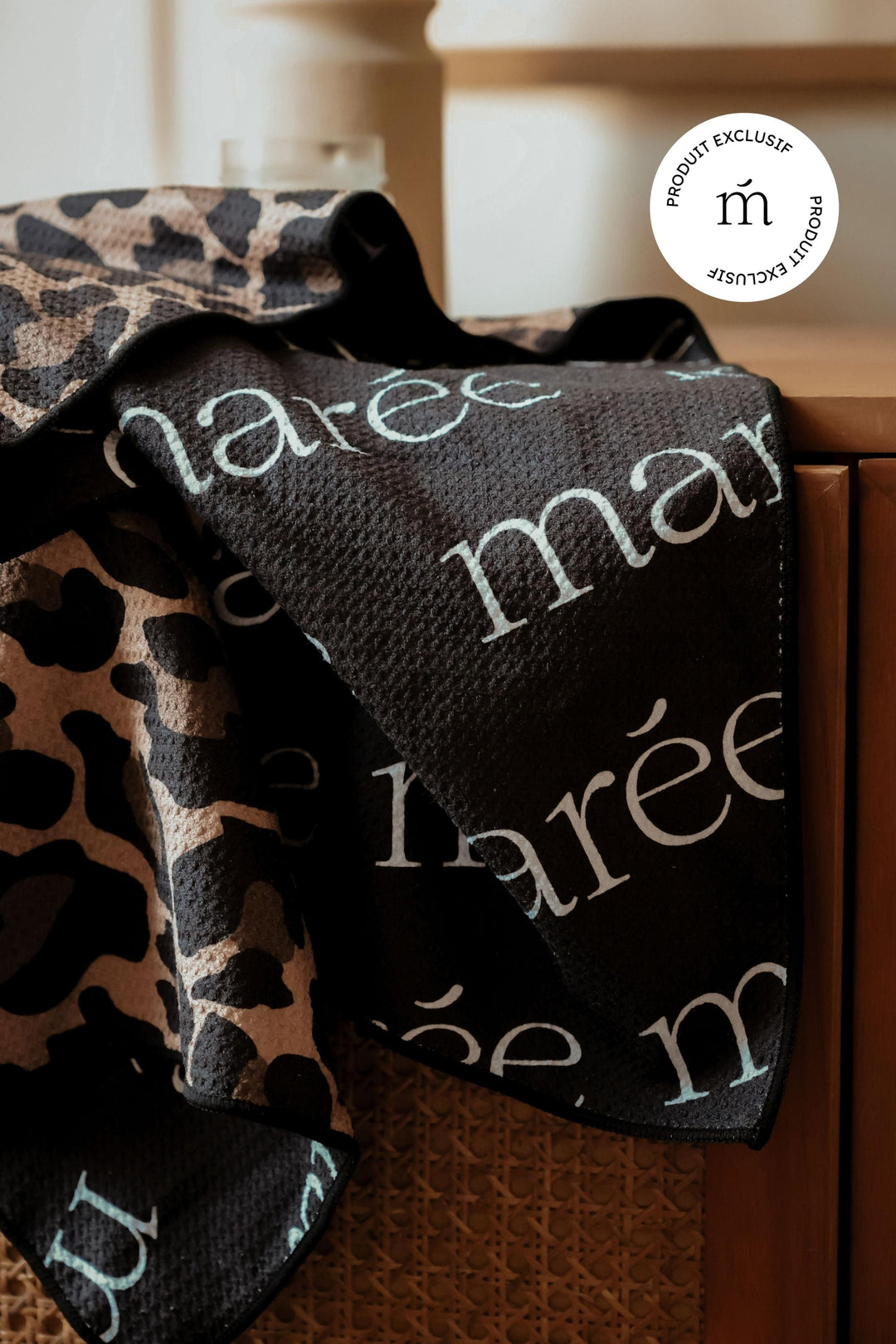 PRODUIT EXCLUSIF - Serviette léopard en microfibre Marée - Chandelles 