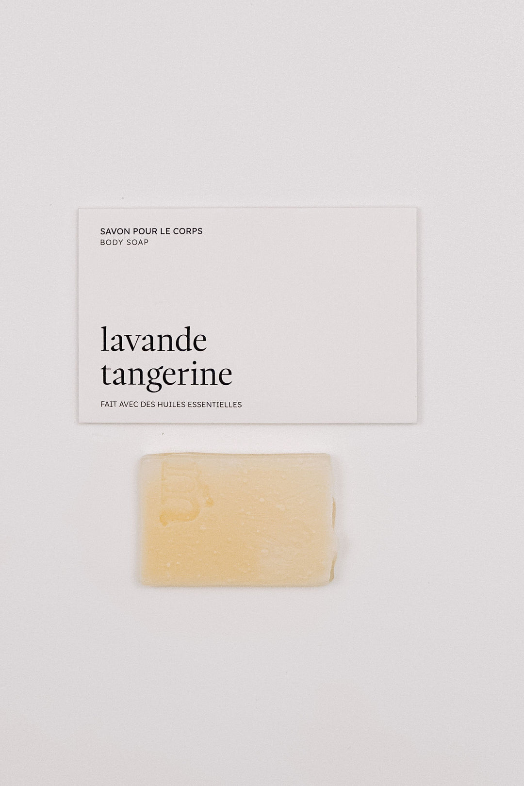 SAVON POUR LE CORPS - Format voyage Savons Marée - Chandelles Lavande tangerine 