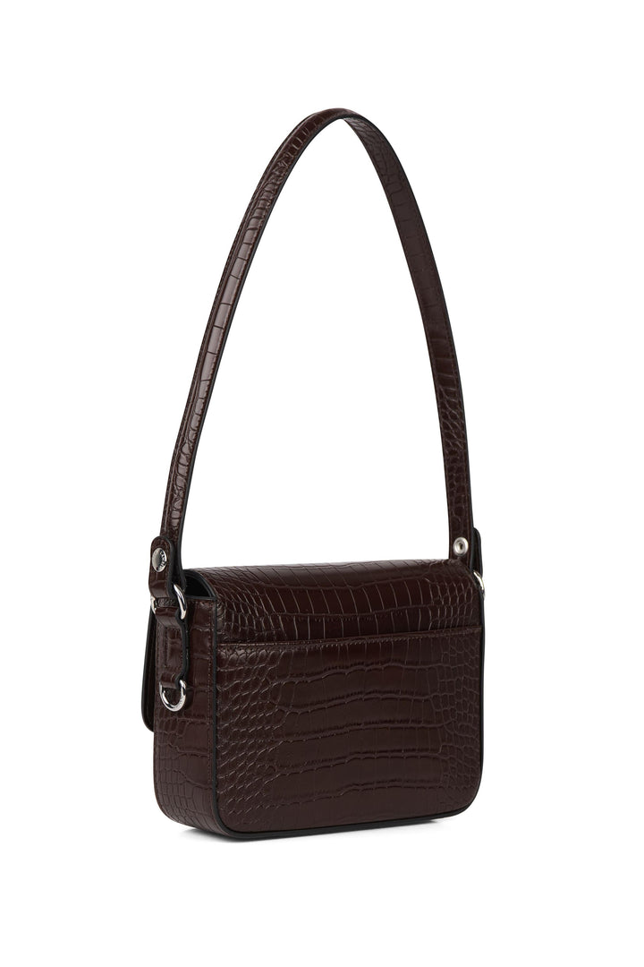 Sac à main en cuir vegan - Lambert - AMELIE - Bark croco Lambert 