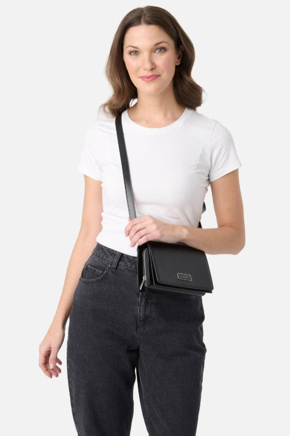 Sac bandoulière en cuir vegan - Lambert - Rebecca - Noir Lambert 