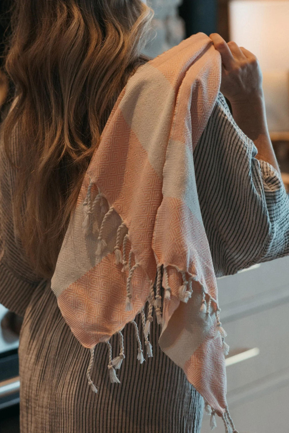 Serviette à mains - Diamant - Pamplemousse - Pokoloko Pokoloko 