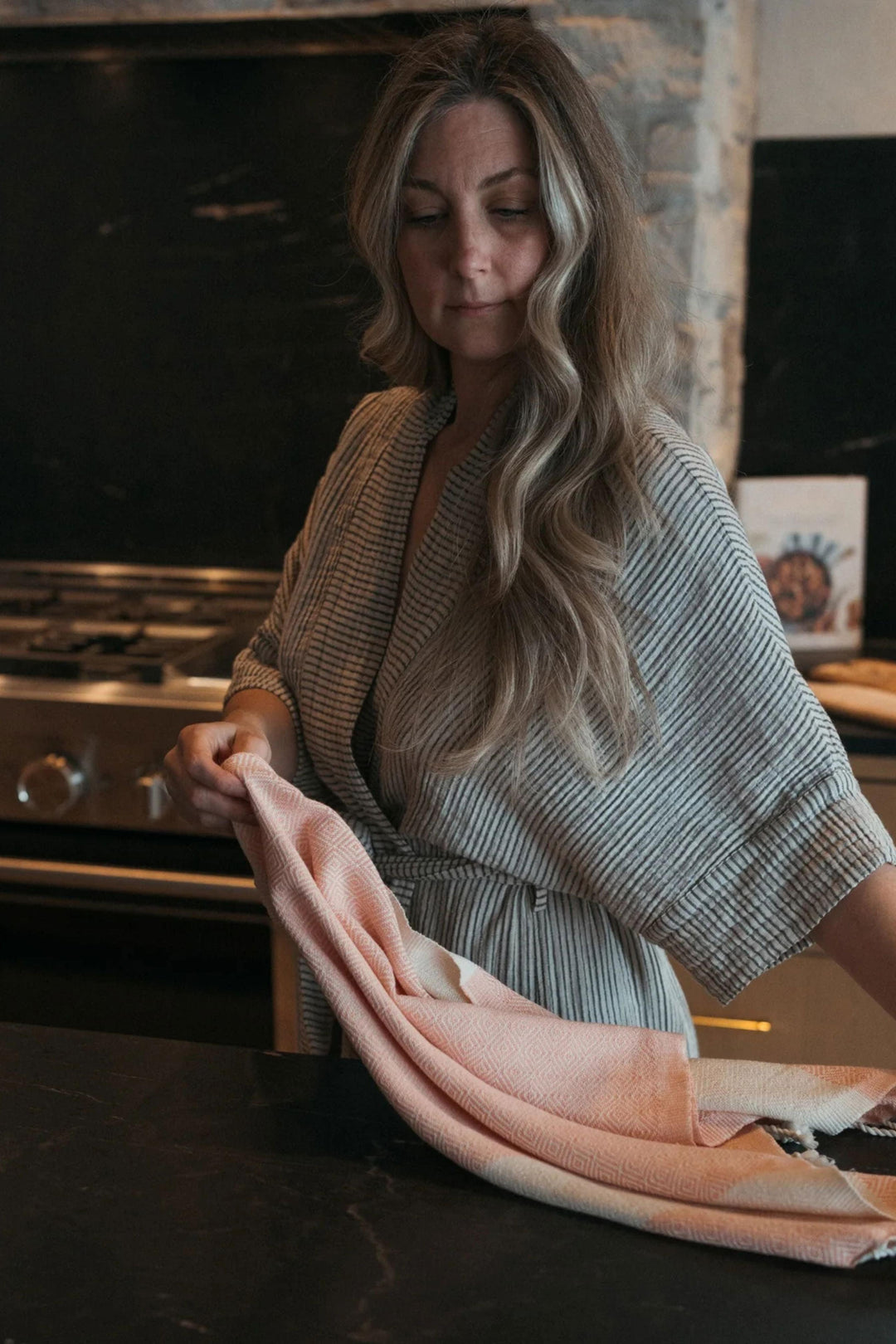 Serviette à mains - Diamant - Pamplemousse - Pokoloko Pokoloko 