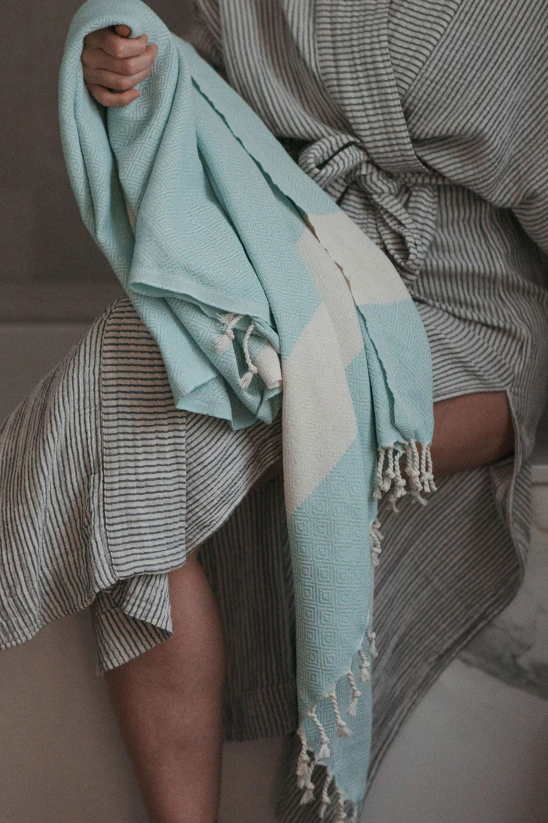 Serviette pour le corps - Diamant - Bleu oasis - Pokoloko Pokoloko 