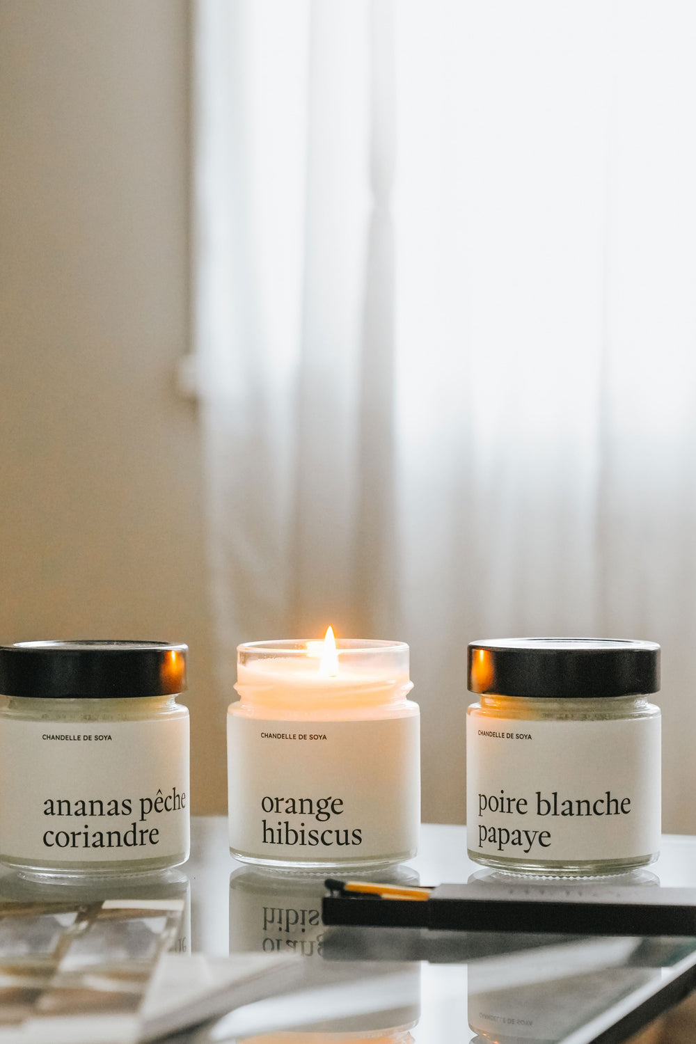 TRIO CHANDELLES DE SOYA - Fruitées - 212 ml