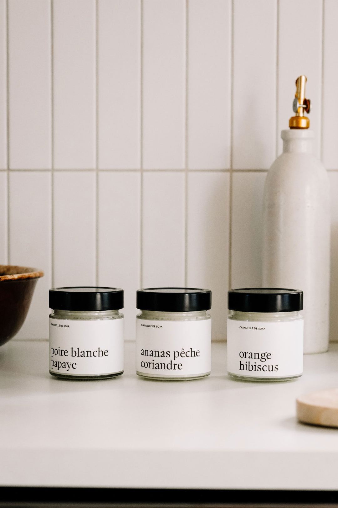 TRIO CHANDELLES DE SOYA - Fruitées - 212 ml