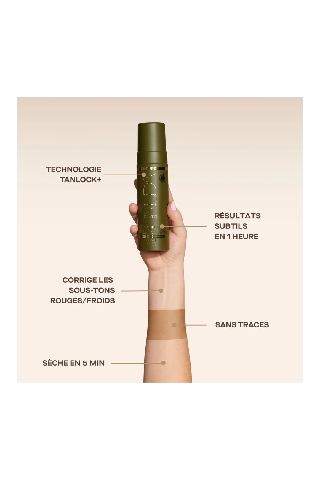 Tonefoam - Mousse autobronzante express - Olive NUDA 