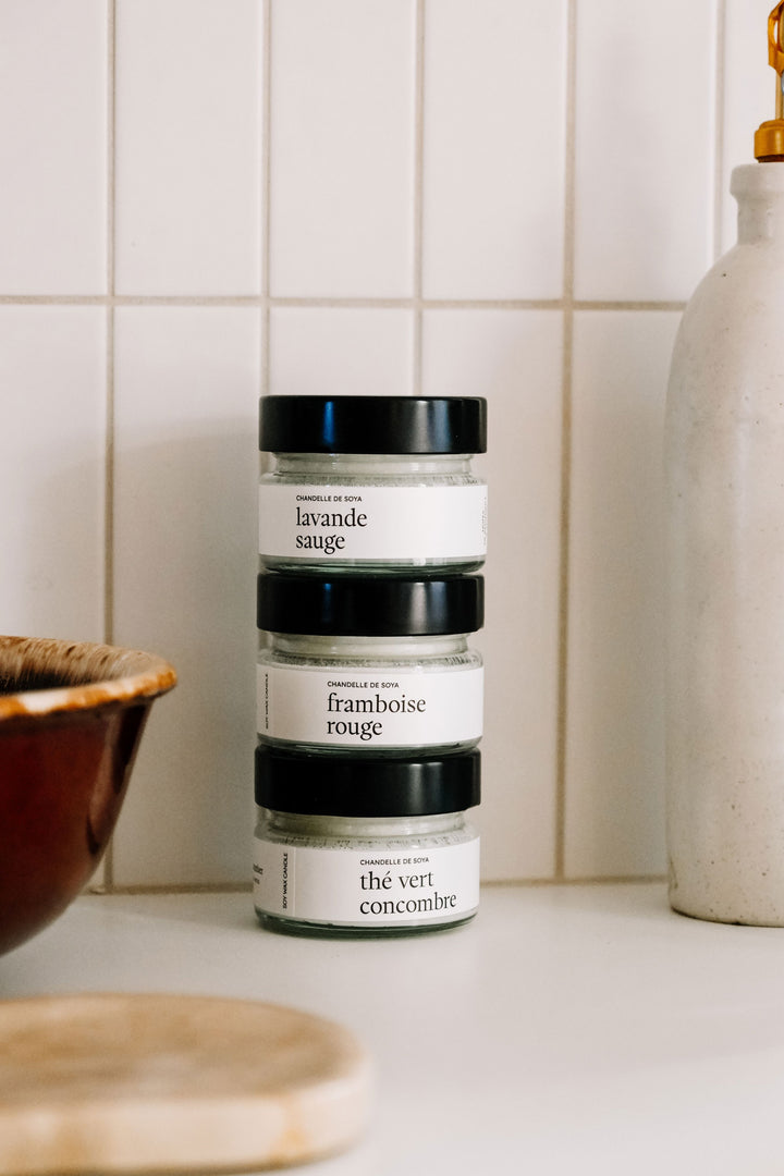 Trio de chandelles de soya - Découverte - 106 ml