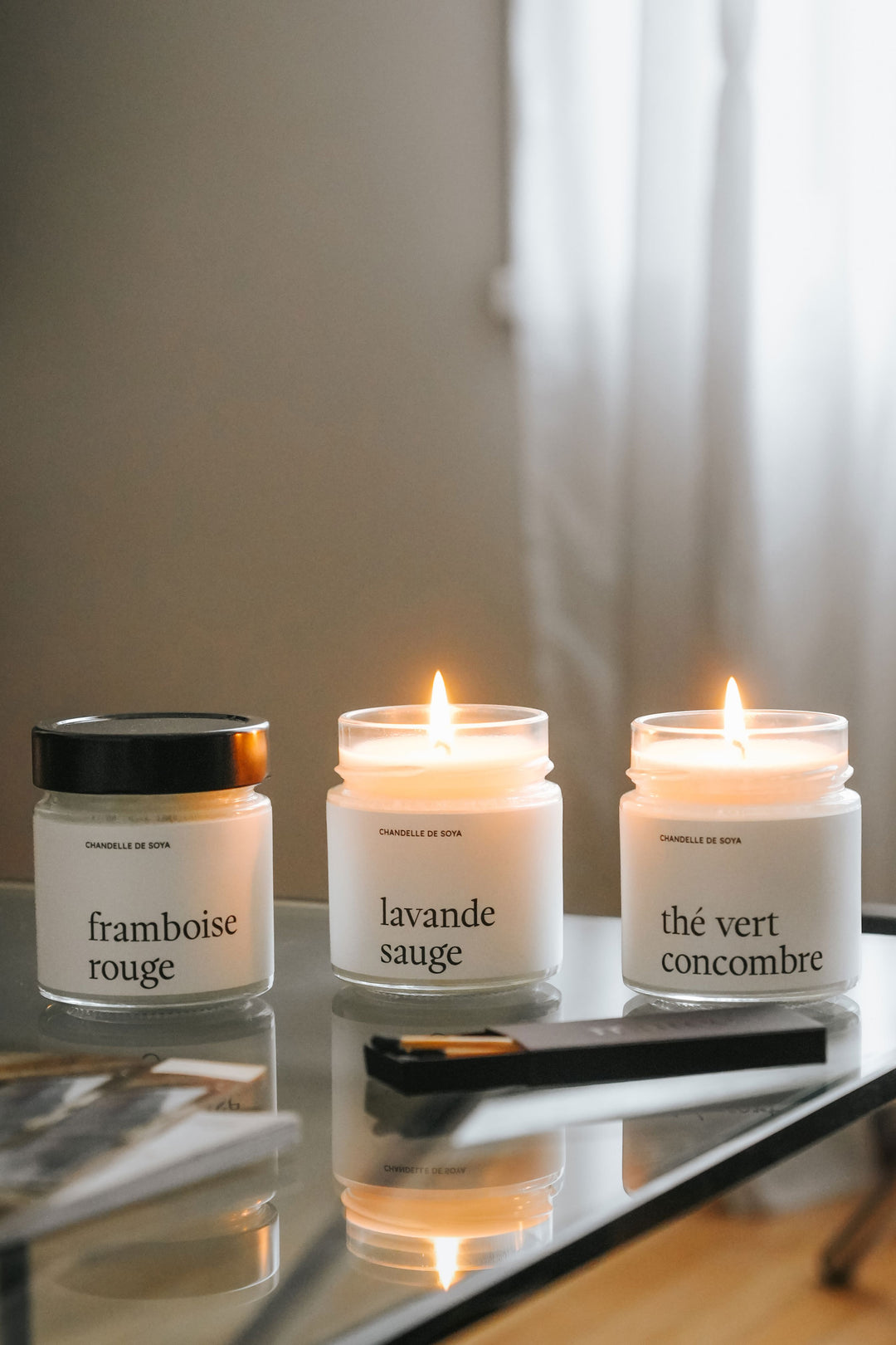 Trio de chandelles de soya - Découverte - 212 ml