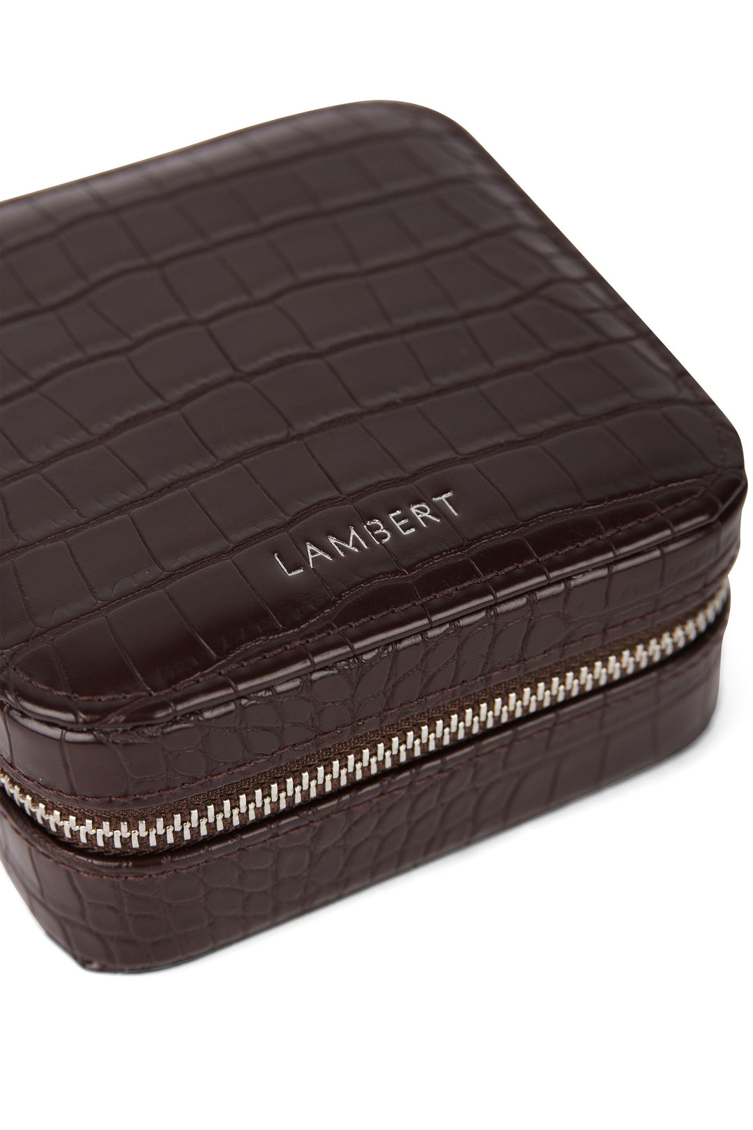 Trousse à bijoux en cuir vegan - Lambert - NOELLE - Bark croco Lambert 