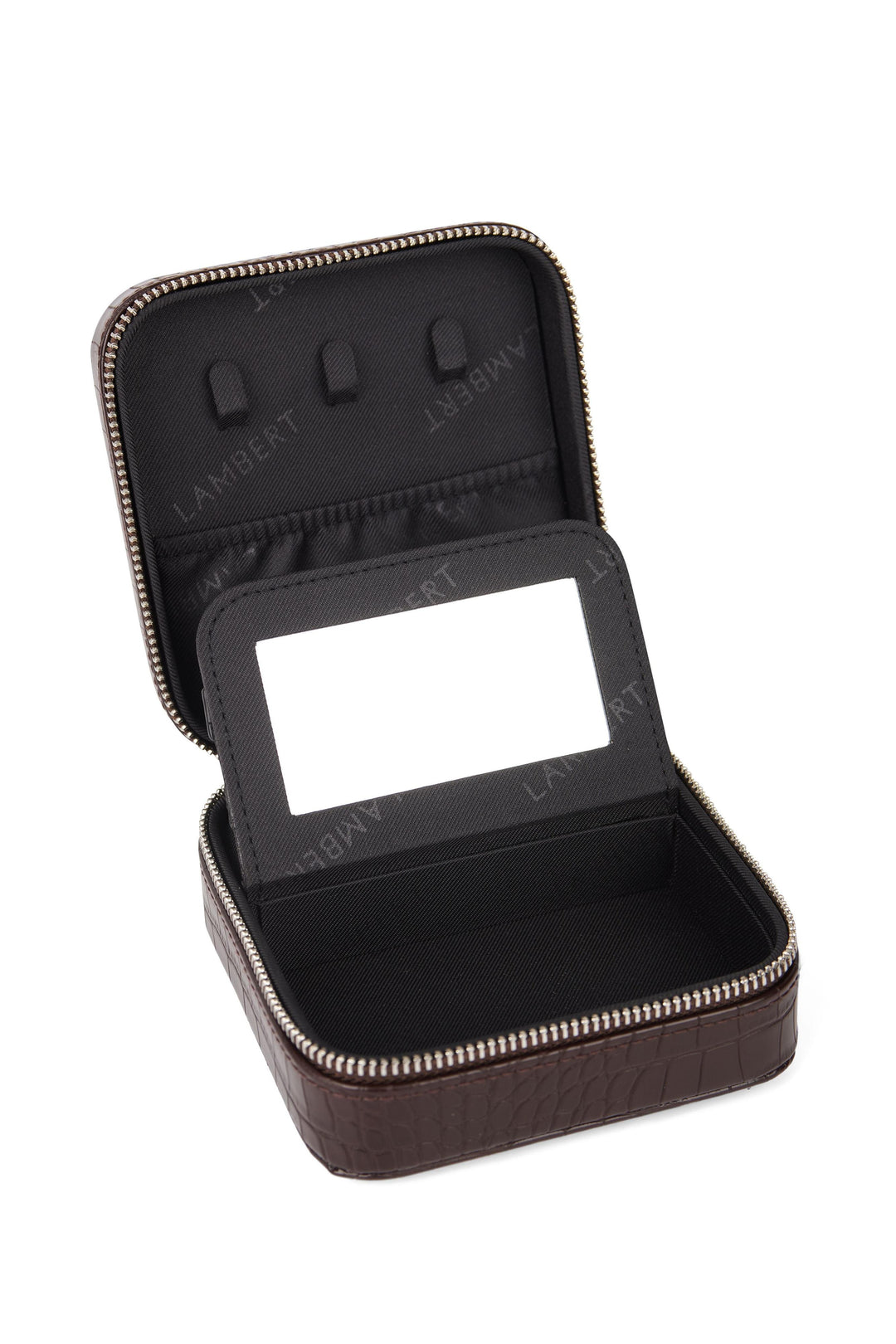 Trousse à bijoux en cuir vegan - Lambert - NOELLE - Bark croco Lambert 